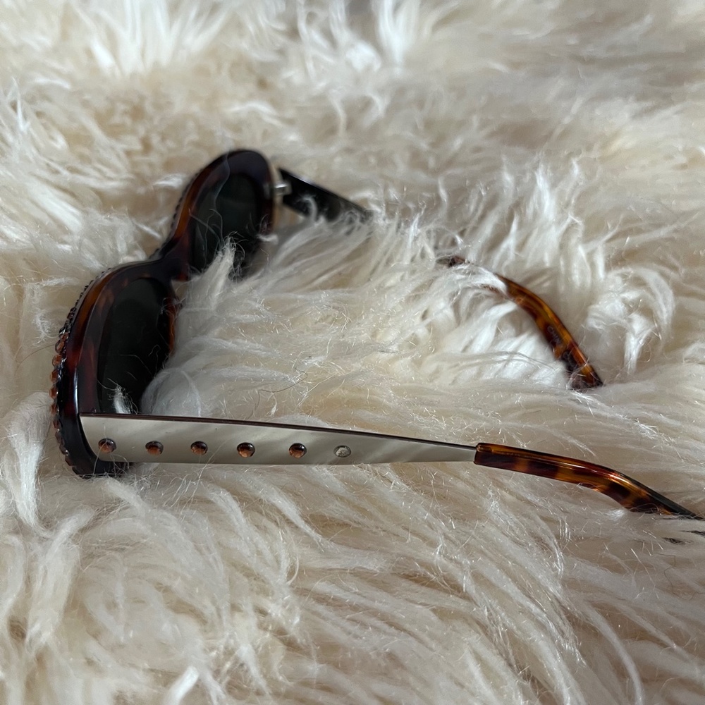 Vintage Tortoise Shell Rhinestone Sunglasses - image 5